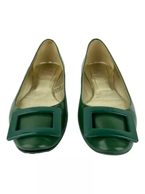 Sapatilha Roger Vivier Verniz Verde