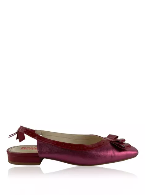 Sapatilha Tatiana Loureiro Couro Metalizado Rosa