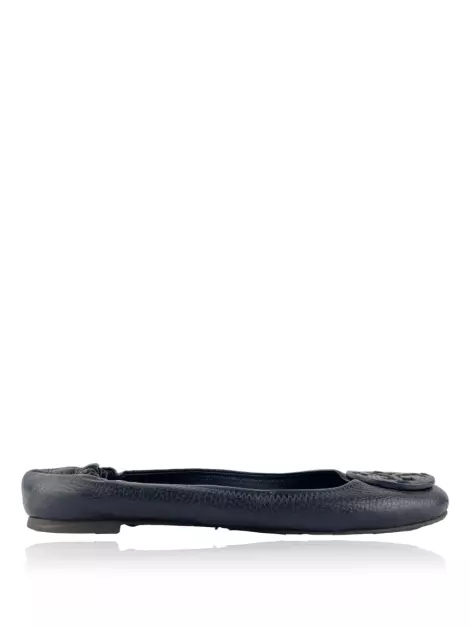 Sapatilha Tory Burch Couro Azul Marinho