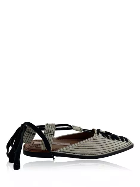 Sapatilha Zimmermann Pespontos Canvas Off-White