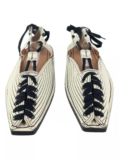 Sapatilha Zimmermann Pespontos Canvas Off-White