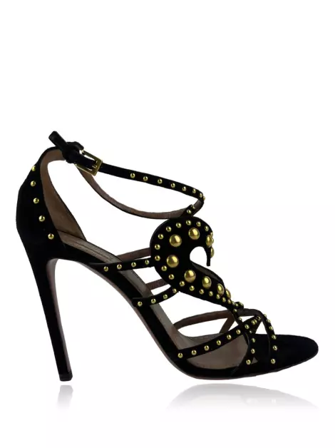 Sapato de Salto Alaia Studed Heart Preto