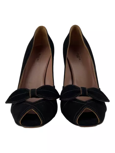 Sapato de Salto Alaia Suede Preto