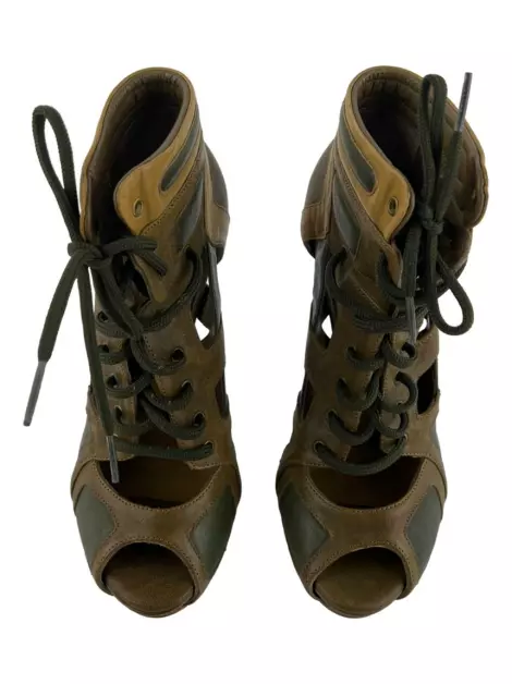 Sapato de Salto Alexander McQueen Couro Multicolor