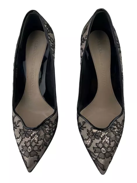 Sapato de Salto Alexander McQueen Renda Bicolor