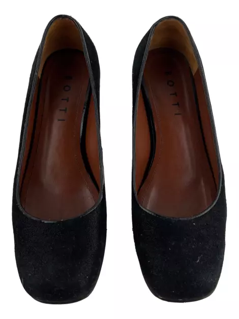 Sapato de Salto Botti Suede Preto