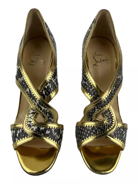Sapato de Salto Christian Louboutin Suzanna 100 Pyton