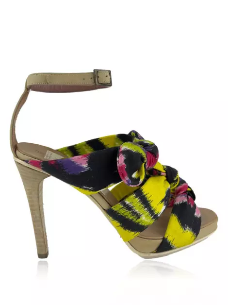Sapato de Salto Derek Lam Amarração Estampado
