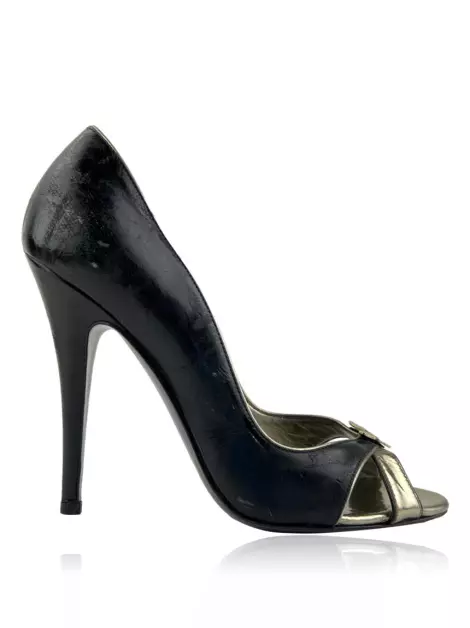 Sapato de Salto D&G Borboleta Preto