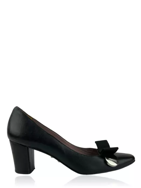 Sapato de Salto Ferri Couro Preto