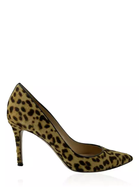 Sapato de Salto Gianvito Rossi Camurça Animal Print