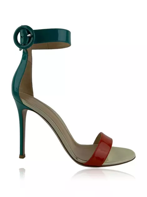 Sapato de Salto Gianvito Rossi Tiras Bicolor