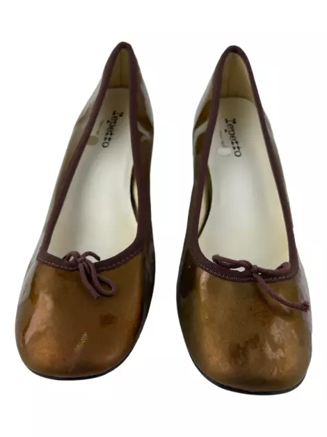 Sapato de Salto Repetto Verniz Cobre