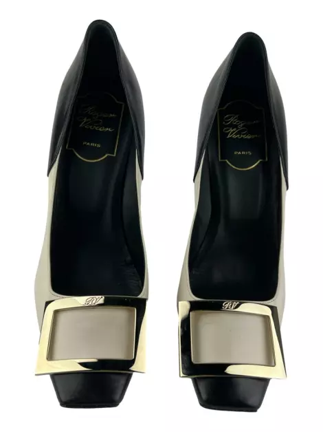 Sapato de Salto Roger Vivier Buckle Bicolor