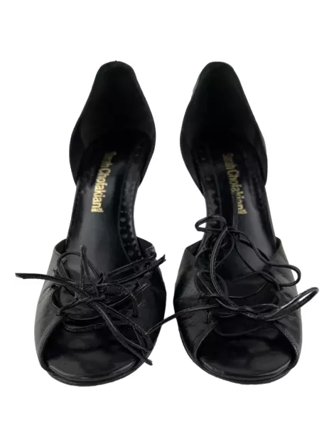 Sapato de Salto Sarah Chofakian Couro Preto