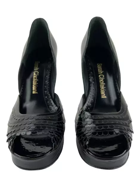 Sapato de Salto Sarah Chofakian Verniz Preto