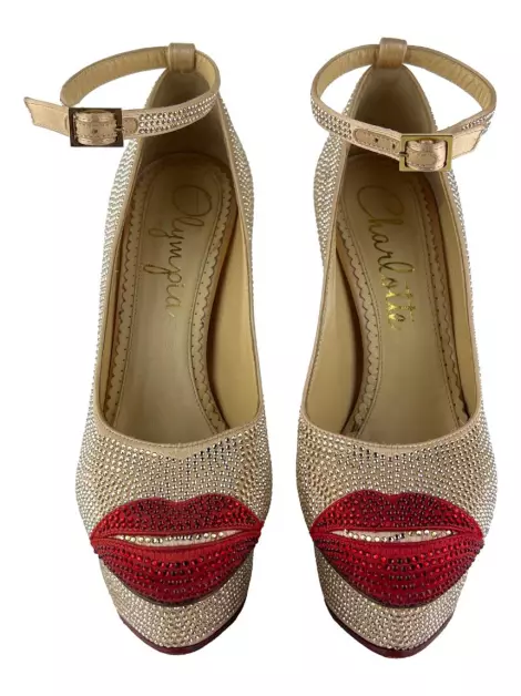 Scarpin Charlotte Olympia Kiss Me Dolores! Rose