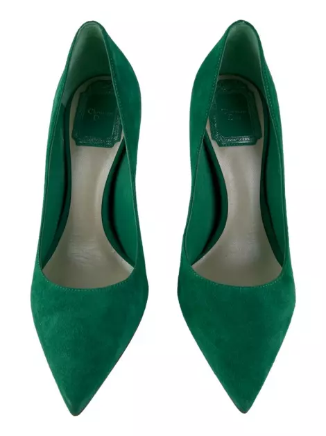 Scarpin Christian Dior Camurça Verde