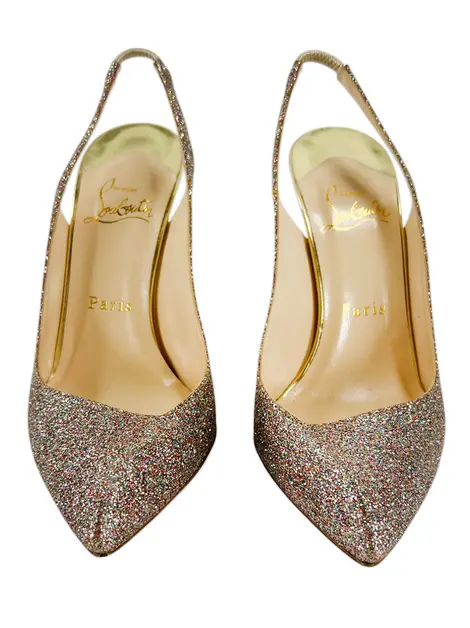 Scarpin Christian Louboutin Corneille Sling Glitter Multicolor