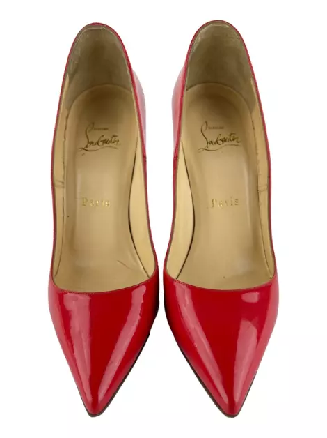 Scarpin Christian Louboutin Kate 120 Verniz Vermelho