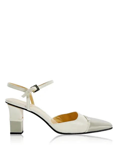Scarpin Fendi Couro Bicolor