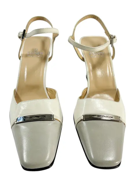 Scarpin Fendi Couro Bicolor