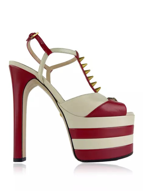 Scarpin Gucci Angel T-Strap Vermelho