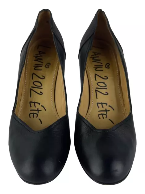 Scarpin Lanvin Couro Preto
