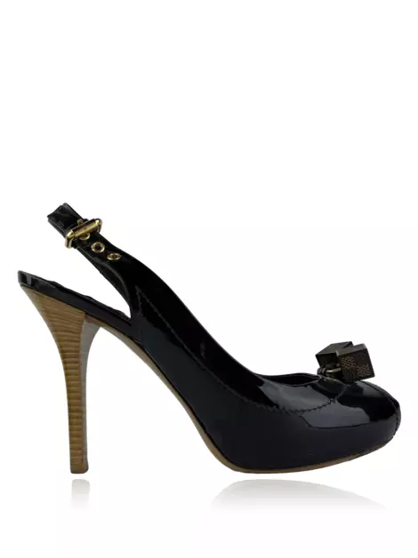 Scarpin Louis Vuitton Saint Honore Marrom