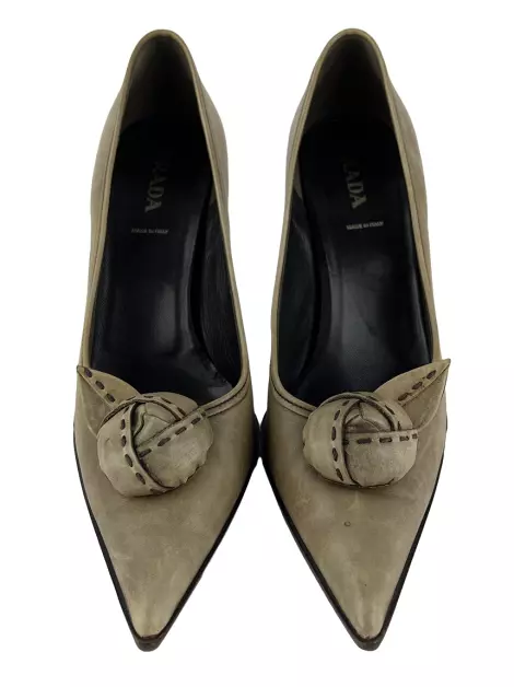 Scarpin Prada Nó Bege