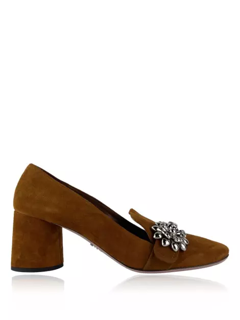 Scarpin Prada Suede Marrom