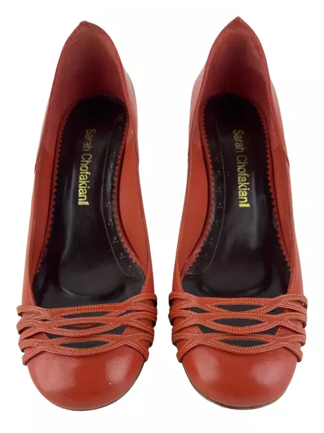 Scarpin Sarah Chofakian Couro Bicolor