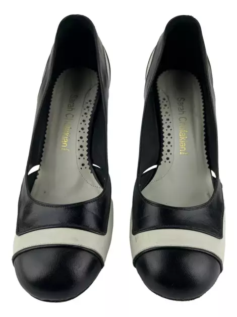 Scarpin Sarah Chofakian Couro Bicolor