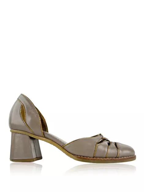 Scarpin Sarah Chofakian Couro Cinza