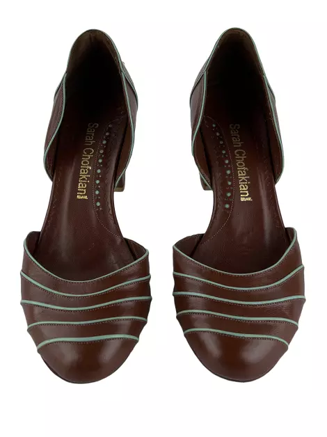 Scarpin Sarah Chofakian Couro Marrom