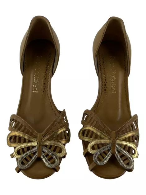 Scarpin Sarah Chofakian Couro Marrom