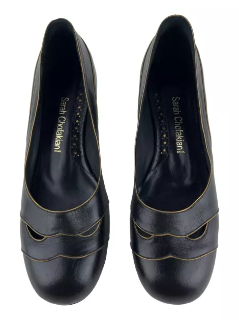 Scarpin Sarah Chofakian Vazado Preto