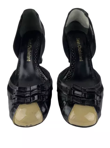 Scarpin Sarah Chofakian Verniz Preto