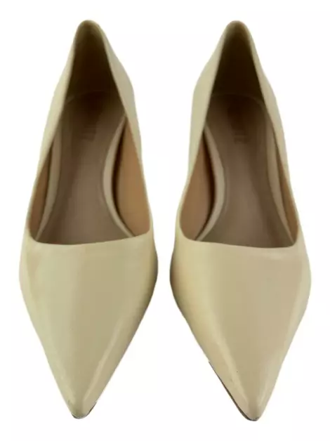Scarpin Schutz Couro Bege