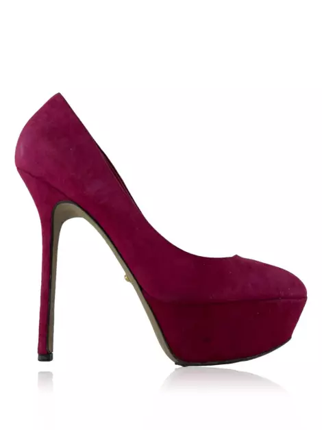 Scarpin Sergio Rossi Camurça Rosa