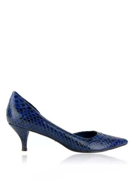 Scarpin Tufi Duek Python Azul