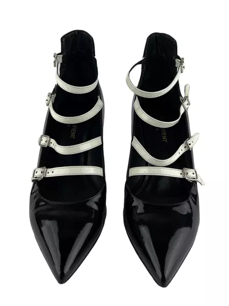 Scarpin Yves Saint Laurent Verniz Preto