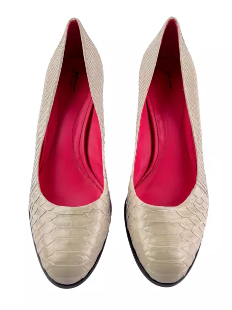 Scarpin Zeferino Python Off White