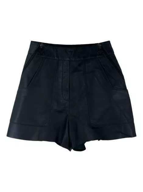 Shorts A. Brand Couro Azul Marinho