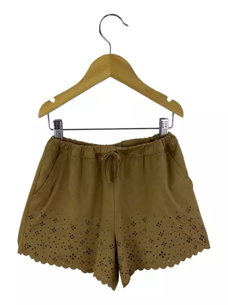 Shorts Abercrombie & Fitch Kids Suede Marrom