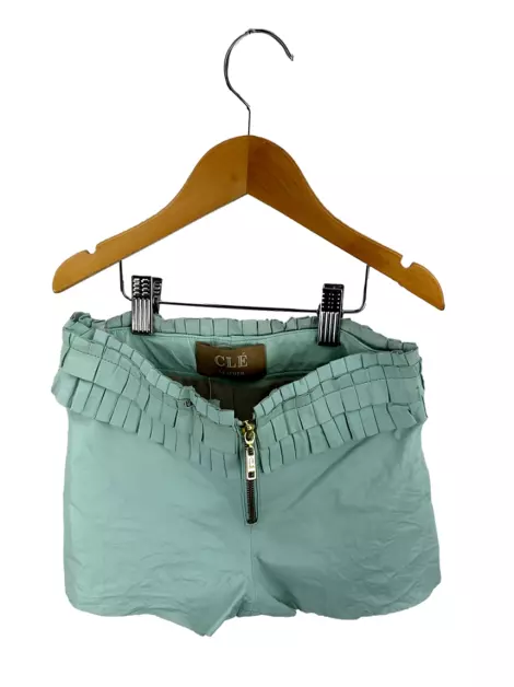 Shorts Clé Couro Verde Água