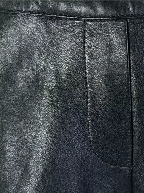 Shorts Cruise Couro Preto