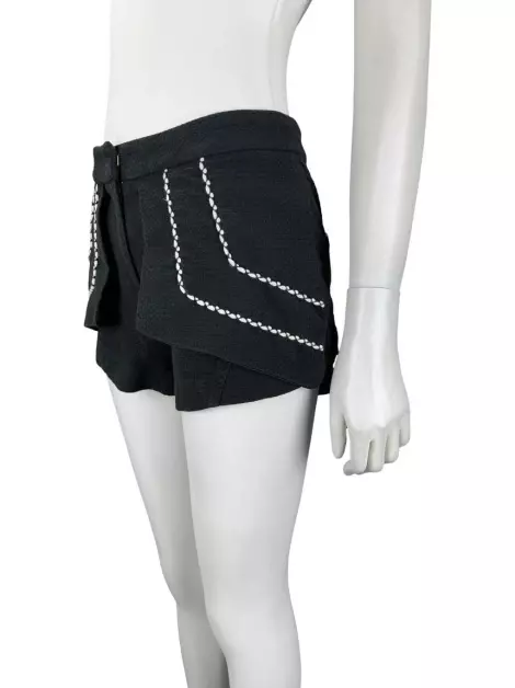 Shorts Daslu Bordado Bicolor