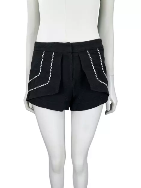 Shorts Daslu Bordado Bicolor