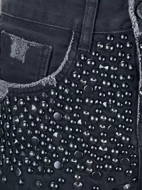 Shorts John John Jeans Preto
